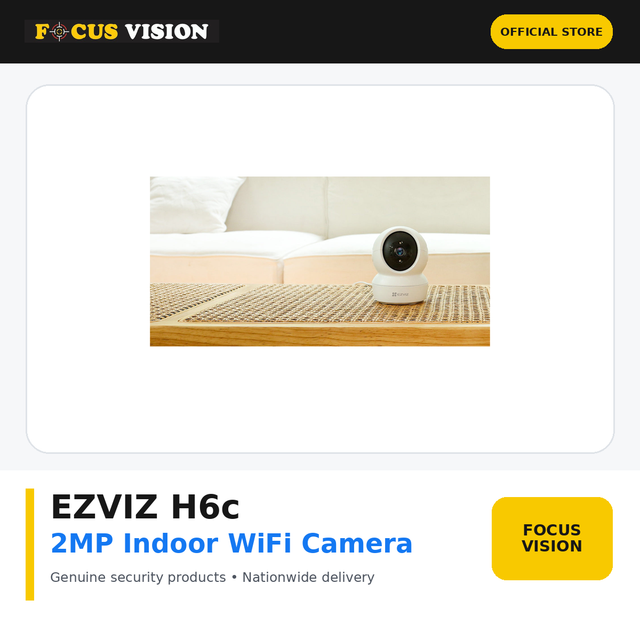 EZVIZ H6c 2MP Indoor WiFi Camera - Focus Vision product image