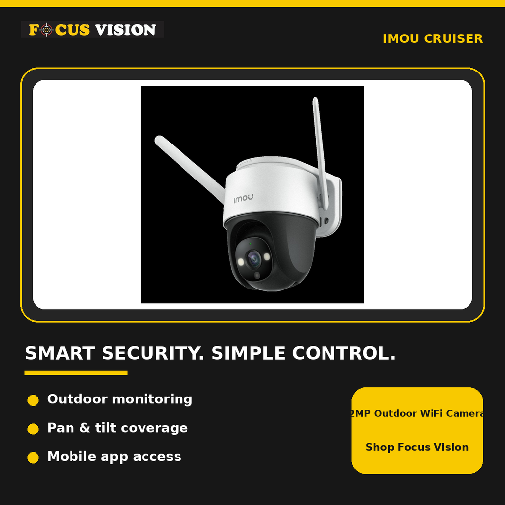 IMOU Cruiser 2MP Outdoor WiFi Camera - Focus Vision features