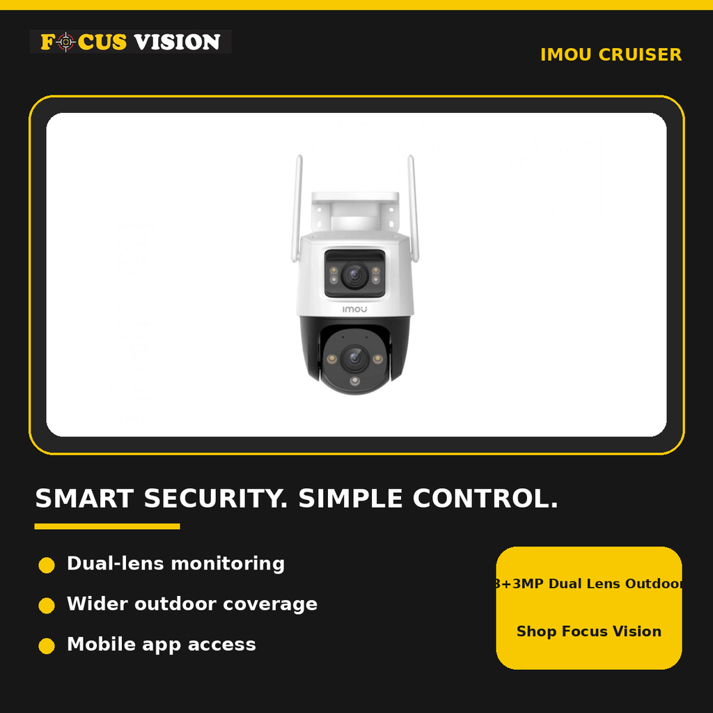 IMOU Cruiser 3+3MP Dual Lens Outdoor WiFi Camera - Focus Vision features