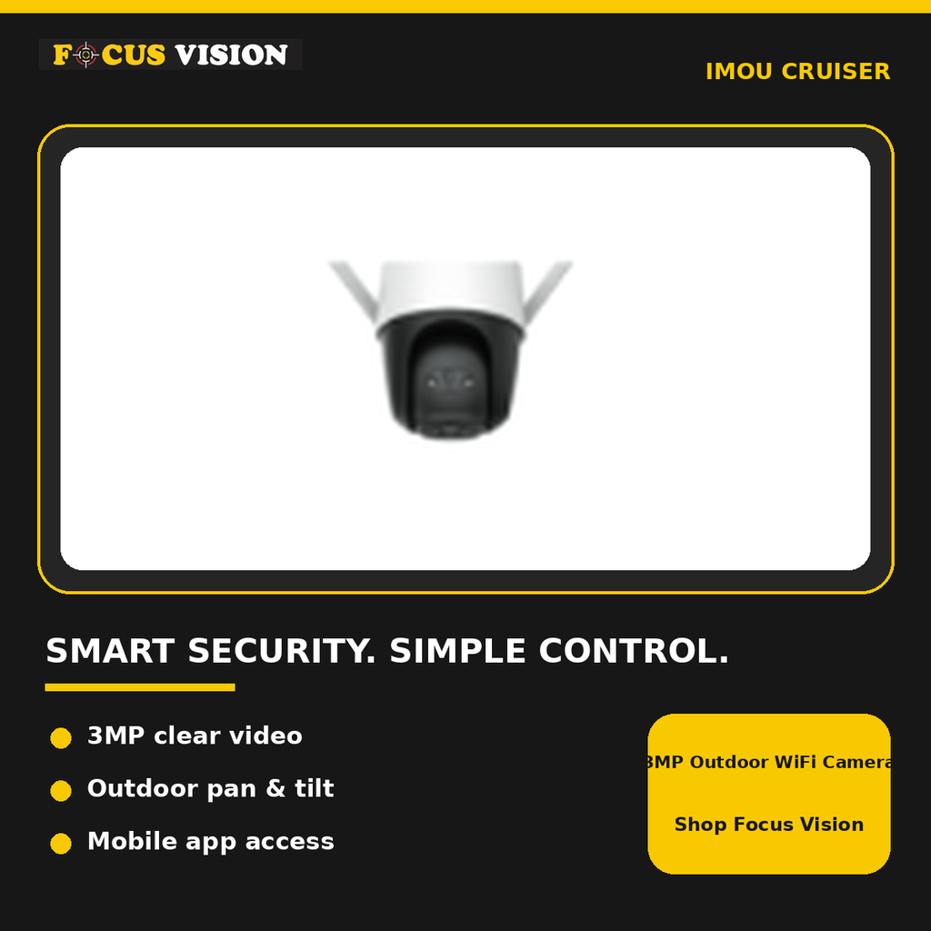 IMOU Cruiser 3MP Outdoor WiFi Camera - Focus Vision features