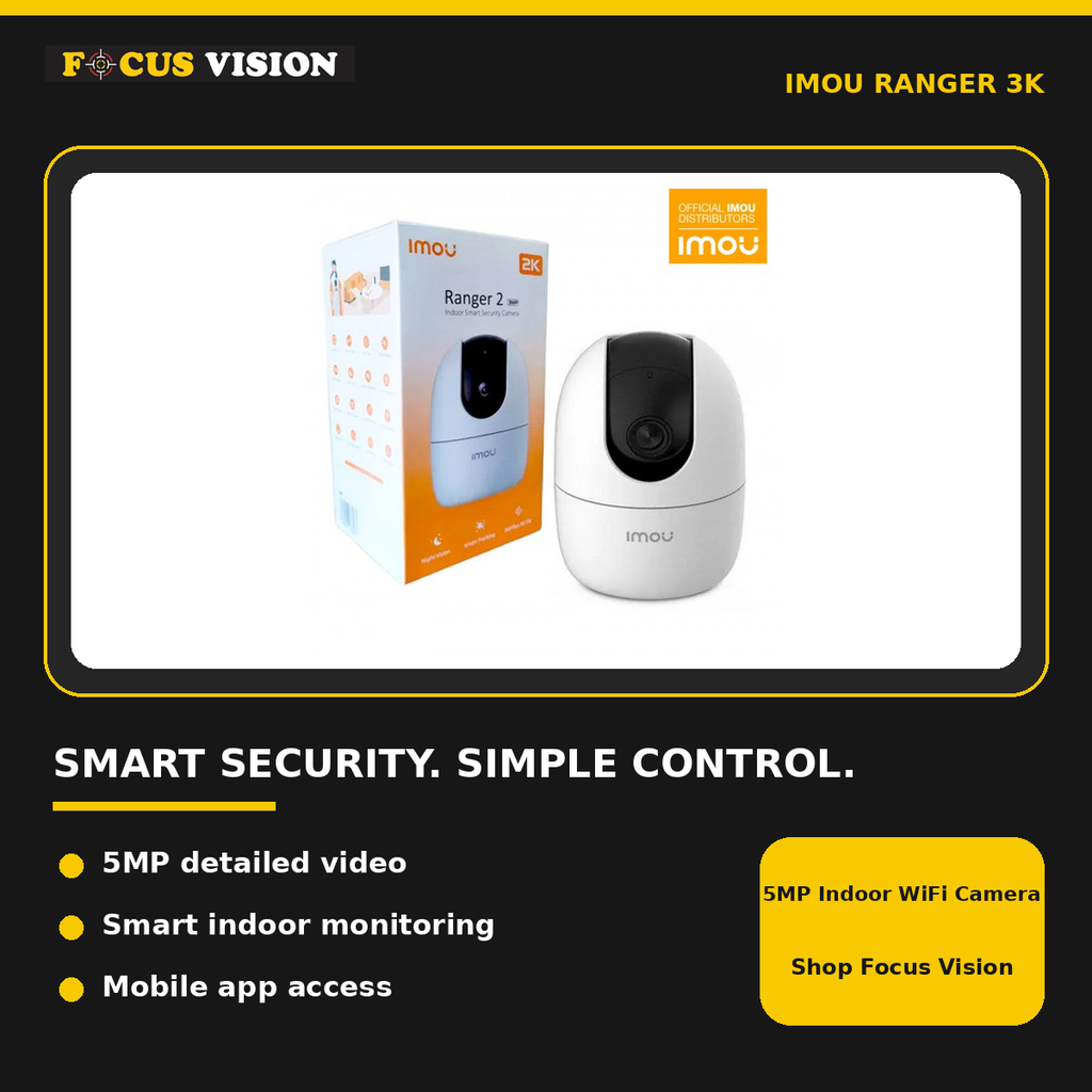IMOU Ranger 3K 5MP Indoor WiFi Camera - Focus Vision features