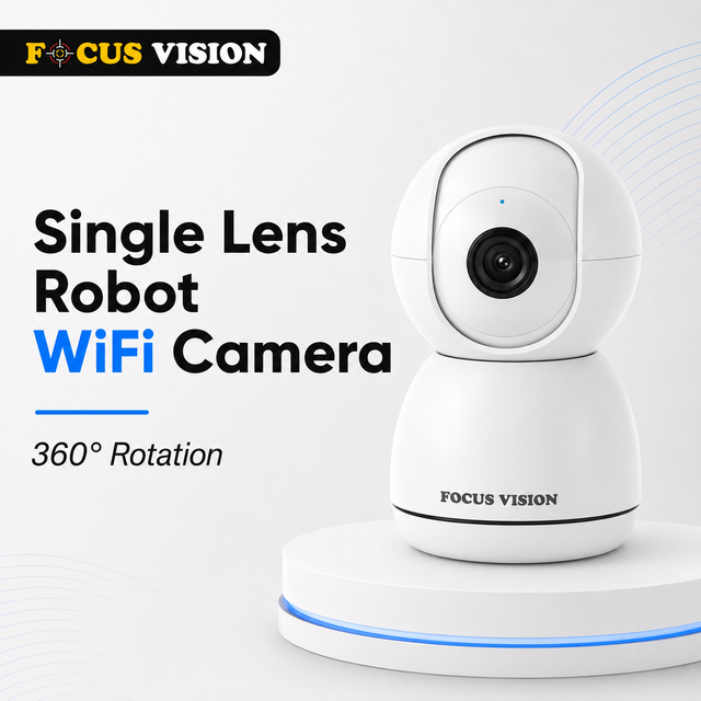 Single Lens Robot WiFi Camera 360 degree rotation